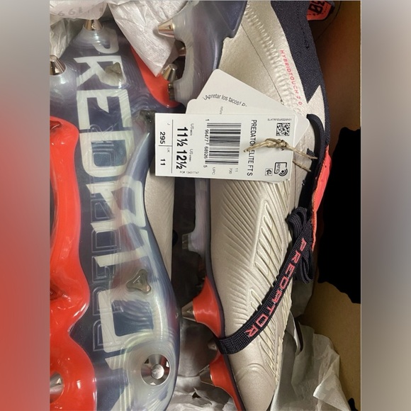 SZ 11.5 Adidas Predator Elite Fold Over Tongue SG Platinum Metallic ID0919 Cleat - Picture 8 of 8